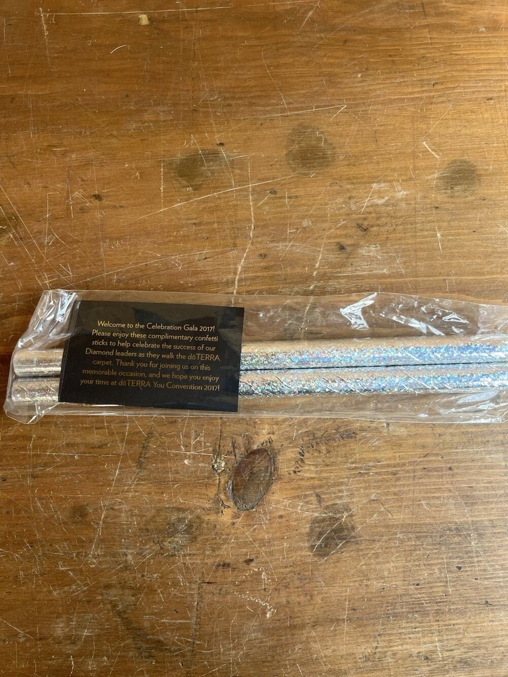 doTERRA You Convention 2017 Celebration Gala Confetti Sticks Multicolor Plastic
